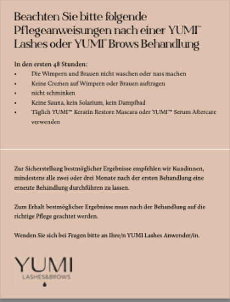 YUMI Nachbehandlungskarten 50 Stk.